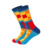 זוג גרבי פוזמק - יצרן גרביים ישראליים - גרבי ריבועים צבעוניים באיכות מדהימה