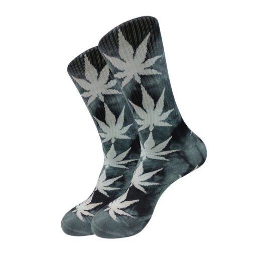 Sport Socks - Grey Leaves