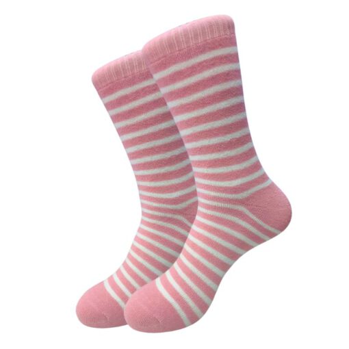Towel Warm Socks - Pink Stripes